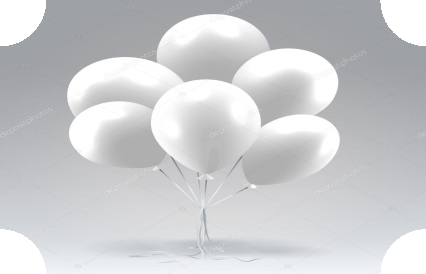Купа біла глянсовий повітряні кулі надувні — стоковий вектор